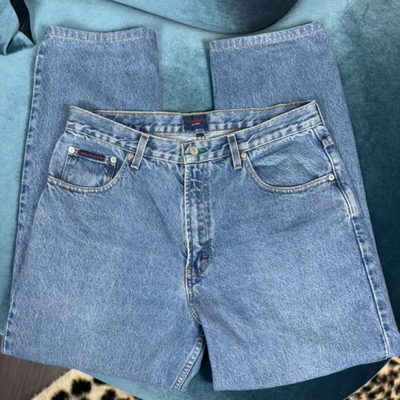 Vintage 90s Tommy Hilfiger Flag Made in Canada Mid-Rise Jeans 33x32 - Picture 3 of 9
